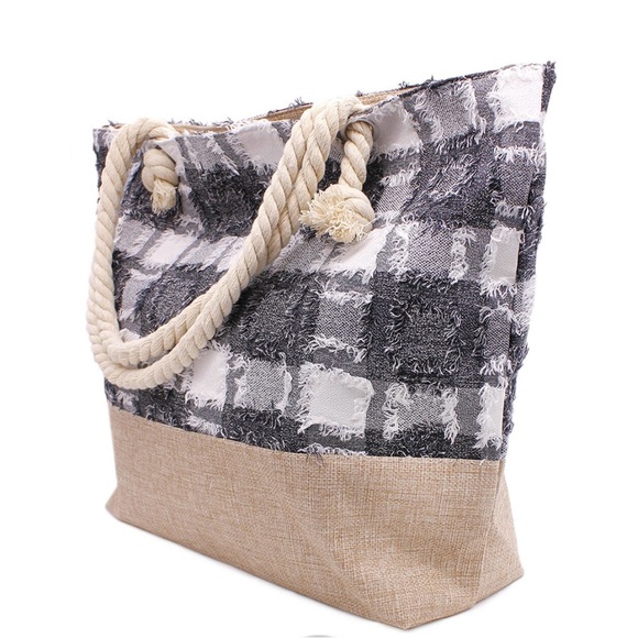 Handbags - Large Black Beach Bag